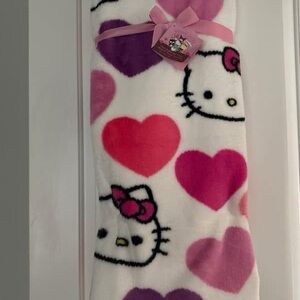 Hello Kitty Pink and Purple Heart Blanket